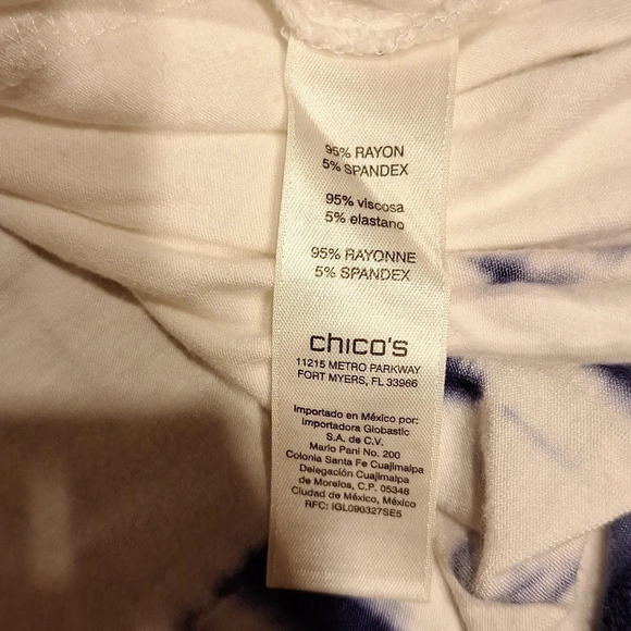 Womens  Chico's Zenergy casual stretch tie dye regular size top 3 - Picture 4 of 4